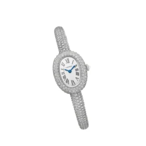 Cartier Baignoire Mini Model Watch Full Pavé Diamond