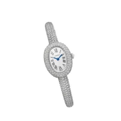 Cartier Baignoire Mini Model Watch Full Pavé Diamond