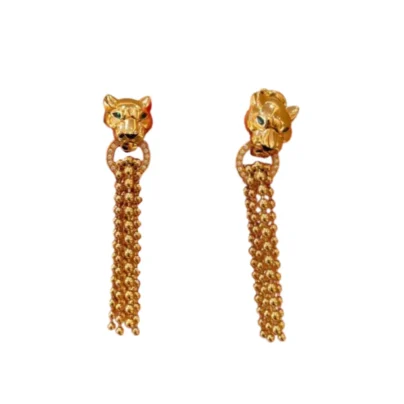 Cartier Panthère de Cartier earrings gold diamonds tsavorite onyx