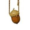 Chanel Acorn Minaudiere Brown Wood and Gold tone Shoulder Bag