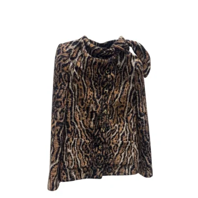 Chanel Leopard Pattern Jacket Brown Black Mixed Fibers Metiers D'Art 2026
