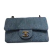 Chanel Mini Classic Flap 26B Blue Denim Gold tone Hardware