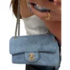 Chanel Mini Classic Flap Bag 26B Blue Denim Gold tone Hardware