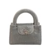Chanel Mini Kelly Silver Shopping Bag Strass and Gold tone Hardware
