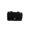 Chanel Mini Souplissimo Shoulder Bag Black Suede Gold tone Hardware