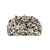 Chanel Pony Hair Black and White Printed Clutch With Chain