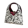 Chanel Pony Hair White Black Printed Small Shopping Tote Bag