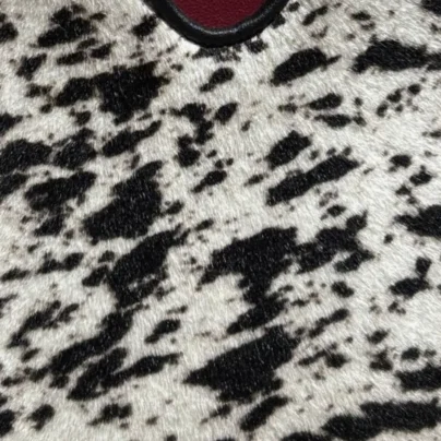 Chanel Pony Hair White Black Printed Small Shopping Tote Bag detail