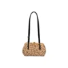 Chanel Pretty CC Clutch With Strap Light Beige Pony Hair Cheetah Print Black Dots
