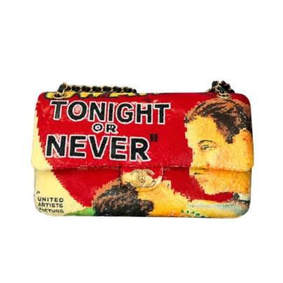 Chanel Tonight or Never Maxi Flap Bag Red Multicolour Sequins Gold-tone Hardware