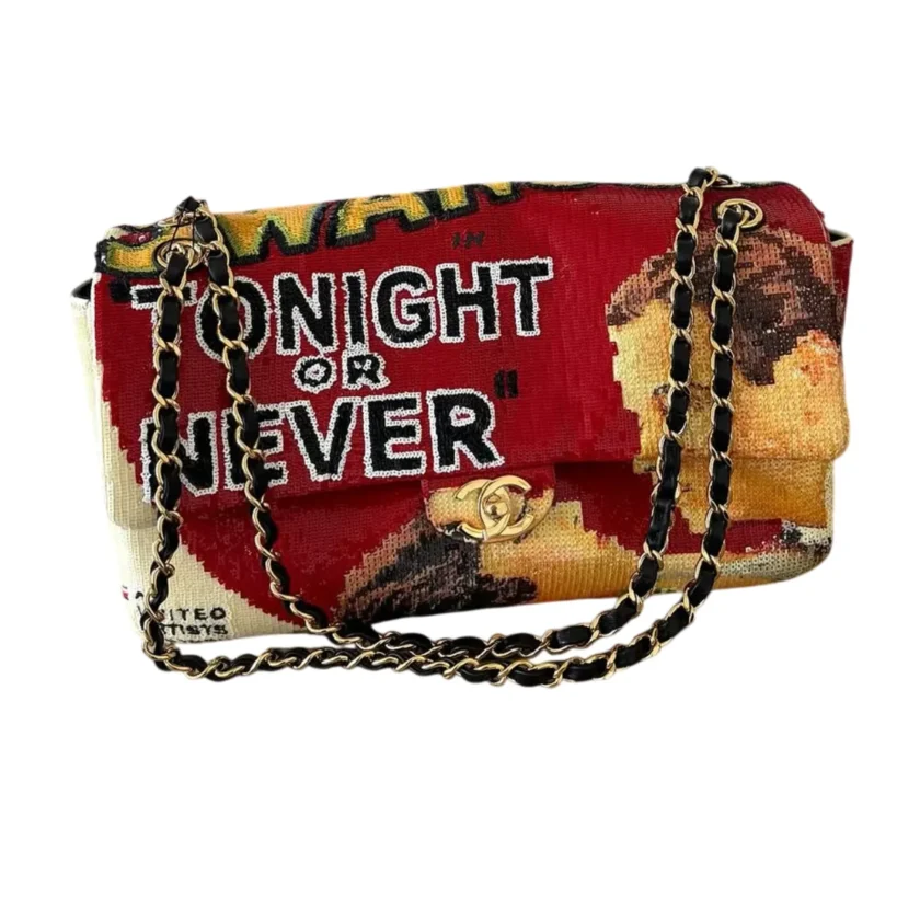 Chanel Tonight or Never Sequins Maxi Flap Red Multicolour and Gold tone Hardware