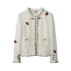Chanel White Tweed Jacket with Ladybug Brooch Metiers D'Art 2026