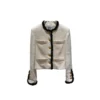 Chanel White and Black tweed jacket spring:summer 2026 black braided trim