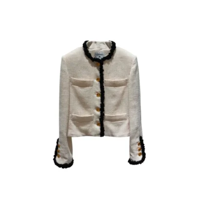 Chanel White and Black tweed jacket spring/summer 2026 black braided trim