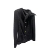 Chanel black tweed bow tie collar jacket Metiers D'Art 2026