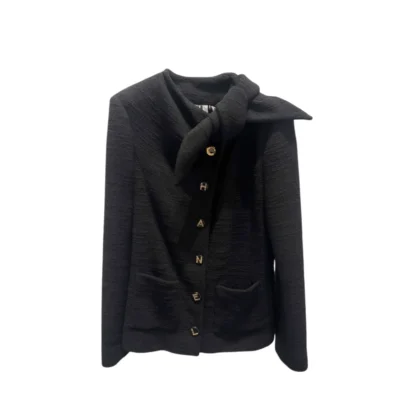 Chanel black tweed bow-tie collar jacket Metiers D'Art 2026