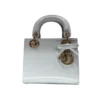 Christian Dior Mini Lady Dior Bag White Python Calfskin