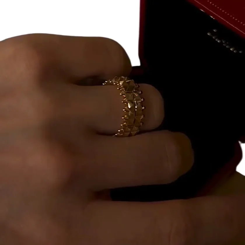 Clash De Cartier Double Row Ring 18K Yellow Gold