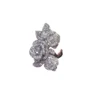 Dior Rose Bagatelle Diamond 18k White Gold Ring 2 Flower Motifs