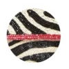 Fendi Baguette 26424 Re Edition Black Red Raffia bead Embroidery Shoulder bag closeup