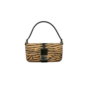 Fendi Baguette 26424 Re Edition Tiger Print Pony Calf Hair Brown Shoulder bag