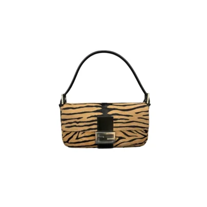 Fendi Baguette 26424 Re Edition Tiger Print Pony Calf Hair Brown Shoulder bag