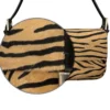 Fendi Baguette 26424 Re Edition Tiger Print Pony Calf Hair Brown Shoulder bag detail