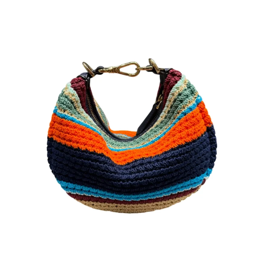 Fendi Mini Fendigraphy Multicolour Crochet Bag