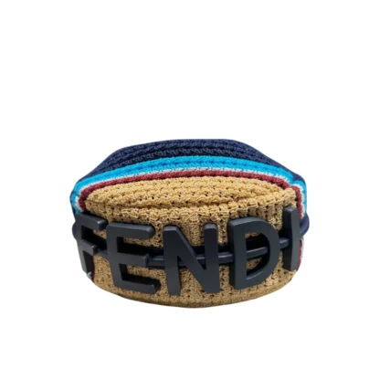 Fendi Mini Fendigraphy Multicolour Crochet Bag bottom