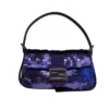 Fendi Small Baguette Purple Sequinned 26424 Edition Bag