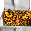 Flame Chanel Maxi Magma Flap Bag Yellow Black Red Mixed Fibers Gold tone Hardware