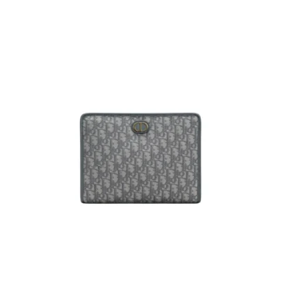 Gray Christian Dior 30 Montaigne Dea Monogram CD Pouch