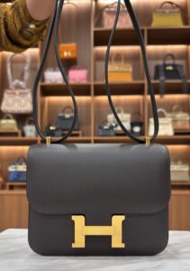 Hermes Constance 18 Mini Ebene Evercolor Gold Hardware front
