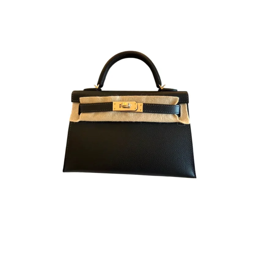 Hermes Mini Kelly Sellier 20 Bai brun Epsom Permabrass Hardware