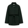 Hermes Trench Modular Cashmere Vert Anglais Belted Coat