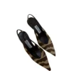 Jimmy Choo Isa 80 Brown Beige Zebra slingback pumps
