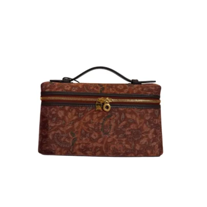 Loro Piana Extra Pocket L19 Silk Fabric Talitha Raso Jacquard pouch Sun Hardware