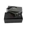 New Chanel Black Acetate Rectangle Sunglasses