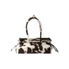 Prada Bonnie Medium White Pony Hair Top Handle Bag