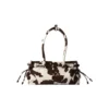 Prada Bonnie Medium White Pony Hair Top Handle Bag back