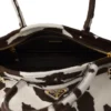 Prada Bonnie Medium White Pony Hair Top Handle Bag interior