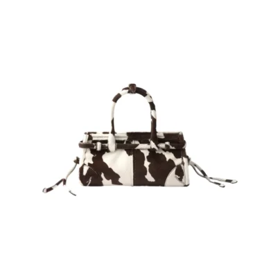 Prada Bonnie Mini Cow Print Pony Hair Top Handle Bag back