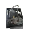 2026 Chanel Pretty CC Clutch With Strap Black Crocodile Embossed Leather Gold tone Hardware