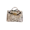 Bottega Veneta Small Andiamo Shoulder Bag Python Intrecciato Leather Roccia Fondant
