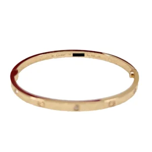 Cartier Love Bracelet 6 Diamonds and 18k Yellow Gold Size 16 bangle