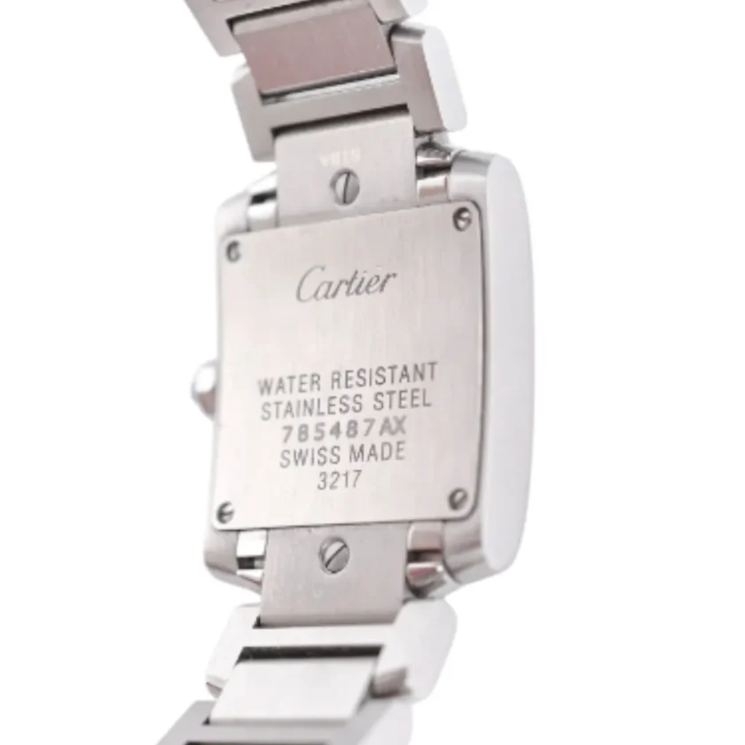 Cartier Tank Française Small Model Stainless Steel Watch back