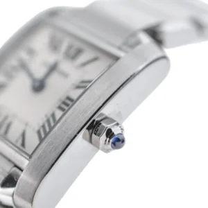 Cartier Tank Française Small Model Stainless Steel Watch spinel