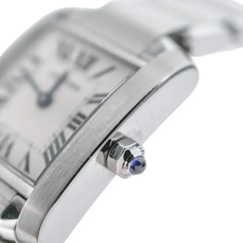 Cartier Tank Française Small Model Stainless Steel Watch spinel