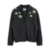 Chanel 2026 Beaded Floral Embellished Knit Black Cardigan