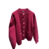 Chanel 2026 Burgundy Knit Cardigan